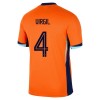 Koszulka Holandia Virgil 4 Dziecięcy Domowe Euro 2024 Koszulki Piłkarskie Krótki Rękaw